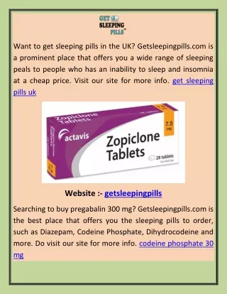 want to get sleeping pills
