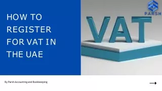 HOW TO REGISTER FOR VAT IN THE UAE