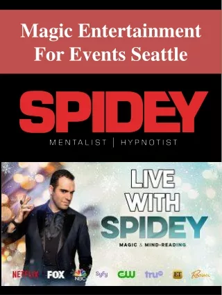 magic entertainment for events seattle