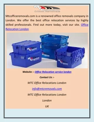 Office Relocation service london ABHI
