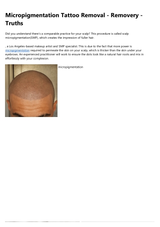 5 Bad Habits That People in the scalp micropigmentation Industry Need to Quit