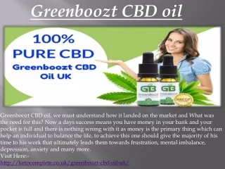 Greenboozt CBD oil