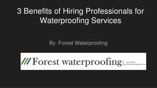 3 Benefits of Hiring Professionals for Waterproofing Services