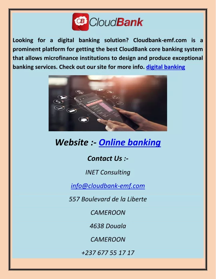 looking for a digital banking solution cloudbank