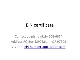 EIN certificate