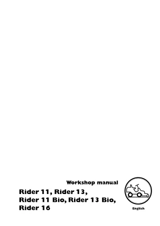 Husqvarna Rider 11 Bio Service Repair Manual