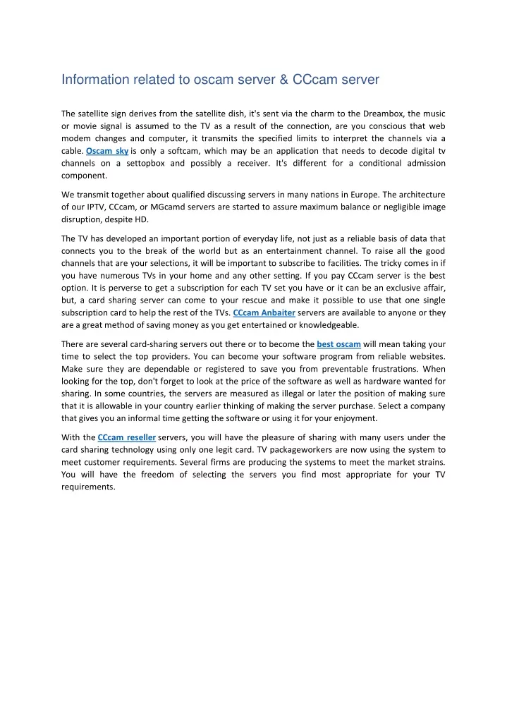 information related to oscam server cccam server