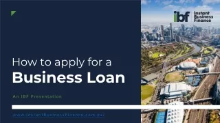 how to apply for a business loan