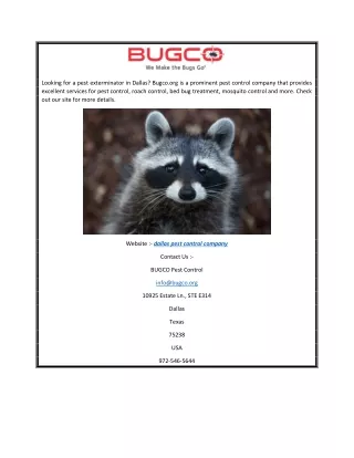 Dallas Pest Control Company  Bugco.org