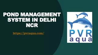 pond management system in delhi ncr