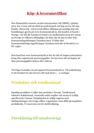k p leveransvillkor
