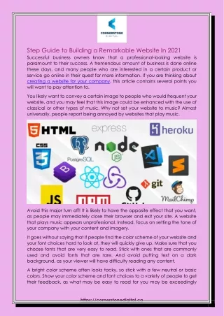 step guide to building a remarkable website