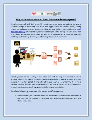 why to choose automated email document delivery