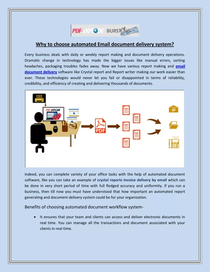 why to choose automated email document delivery