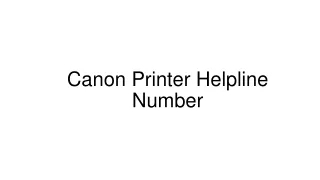 canon printer helpline number