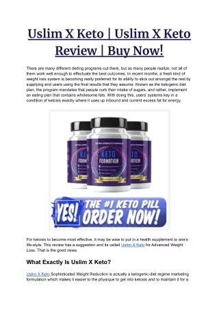 uslim x keto uslim x keto review buy now