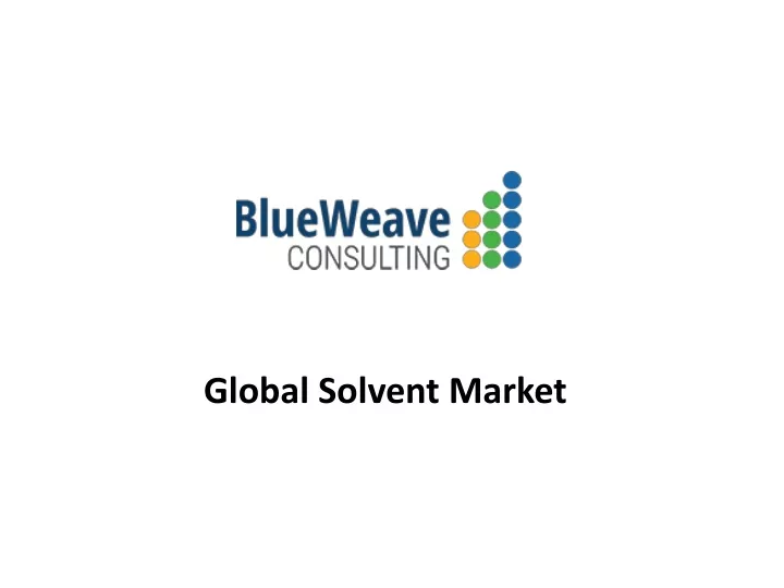 global solvent market