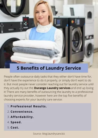 5 Benefits of Laundry Service