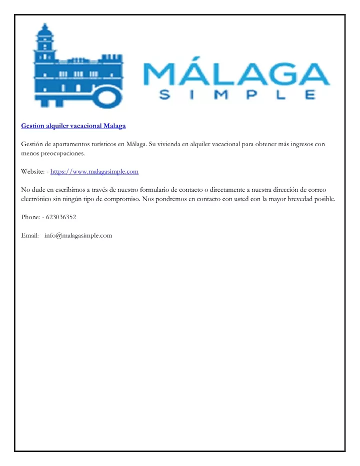 gestion alquiler vacacional malaga gesti