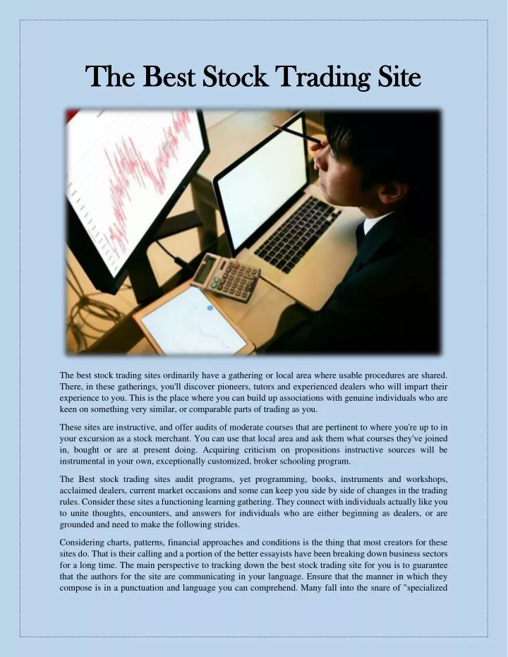 the best stock trading site the best stock