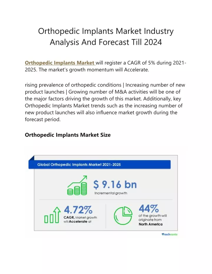 orthopedic implants market industry analysis