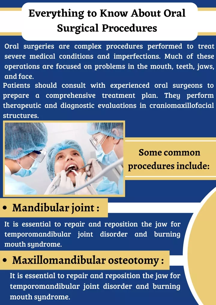 everything to know about oral surgical procedures