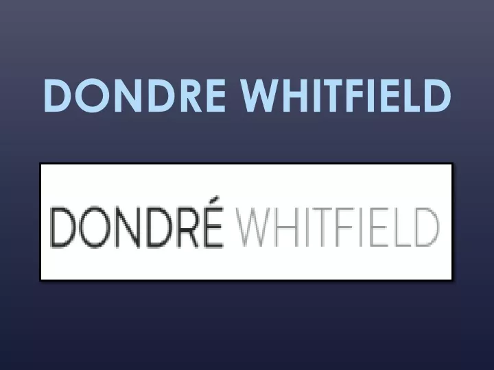 dondre whitfield
