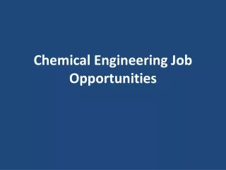 chemical engineering job opportunities