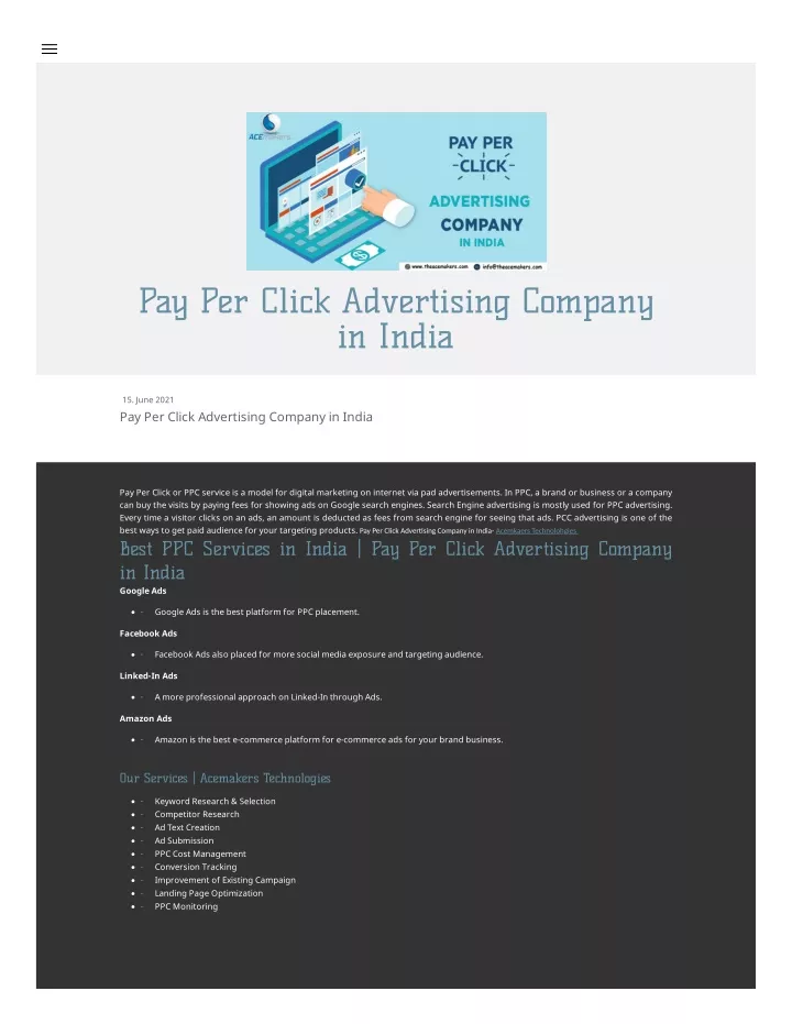 pay per click advertising company in india