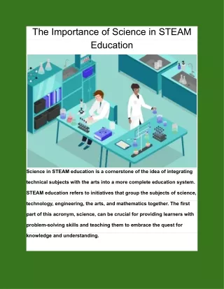 the importance of science in steam education