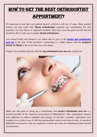 how to get the best orthodontist