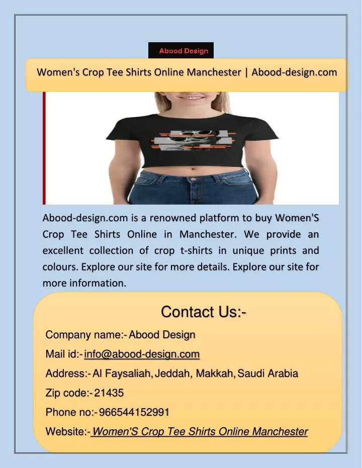 women s crop tee shirts online manchester abood
