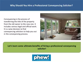 why should you hire a professional conveyancing