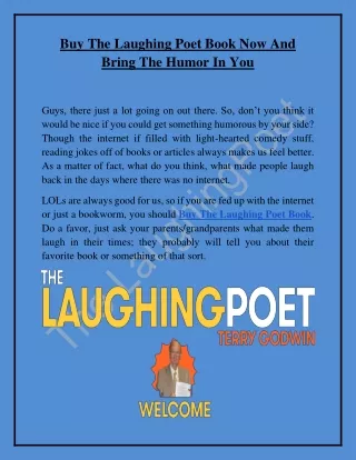 Buy The Laughing Poet Book Now And Bring The Humor In You | The LaughingPoet