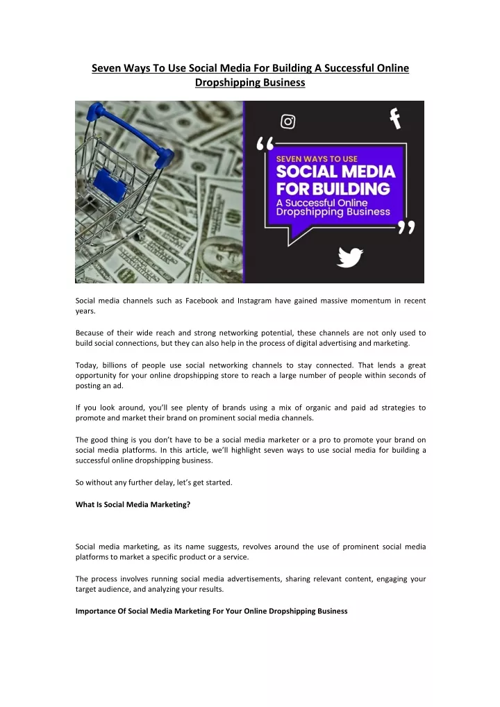 seven ways to use social media for building