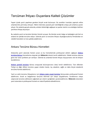 Tercüman İhtiyacı Duyanlara Kaliteli Çözümler