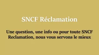 SNCF Reclamation