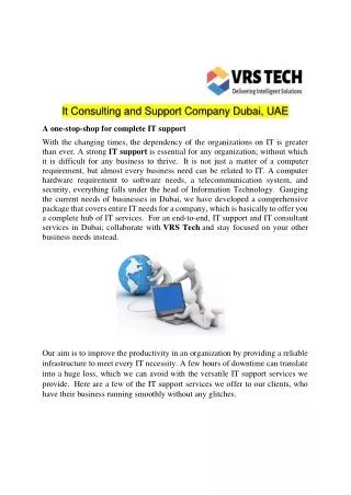 it consulting and support company dubai uae