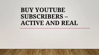 Real YouTube Subscribers