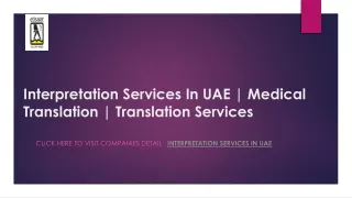 Interpretation Services In UAE | Medical Translation | Translation Services
