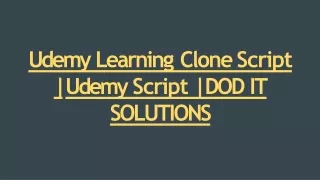 udem y learnin g clon e script udem y scrip t do d it solutions