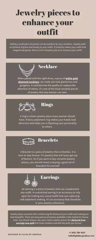 Jewelry pieces to enhance your outfit