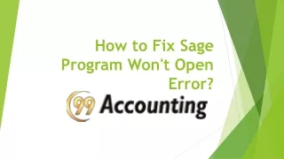 how to fix sage program won t open error