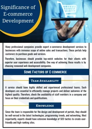 significance of e commerce development