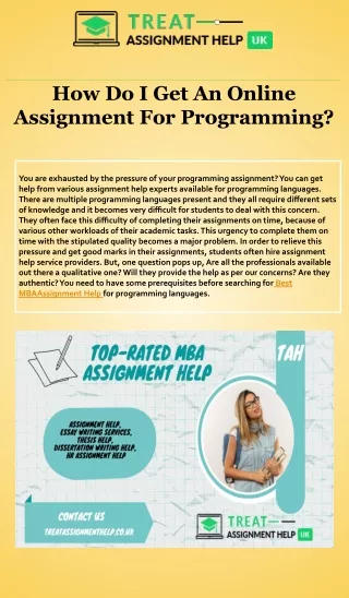 how do i get an online assignment for programming
