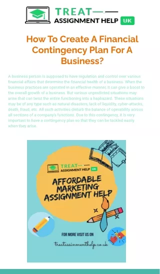 how to create a financial contingency plan