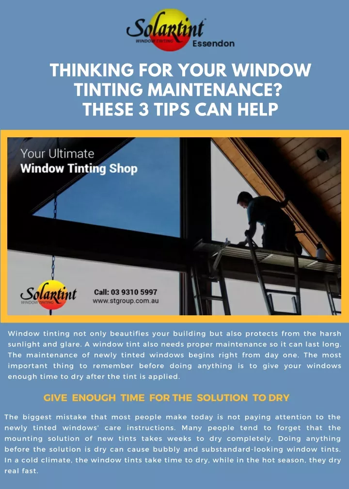 thinking for your window tinting maintenance