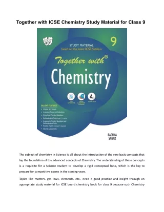 together with icse chemistry study material