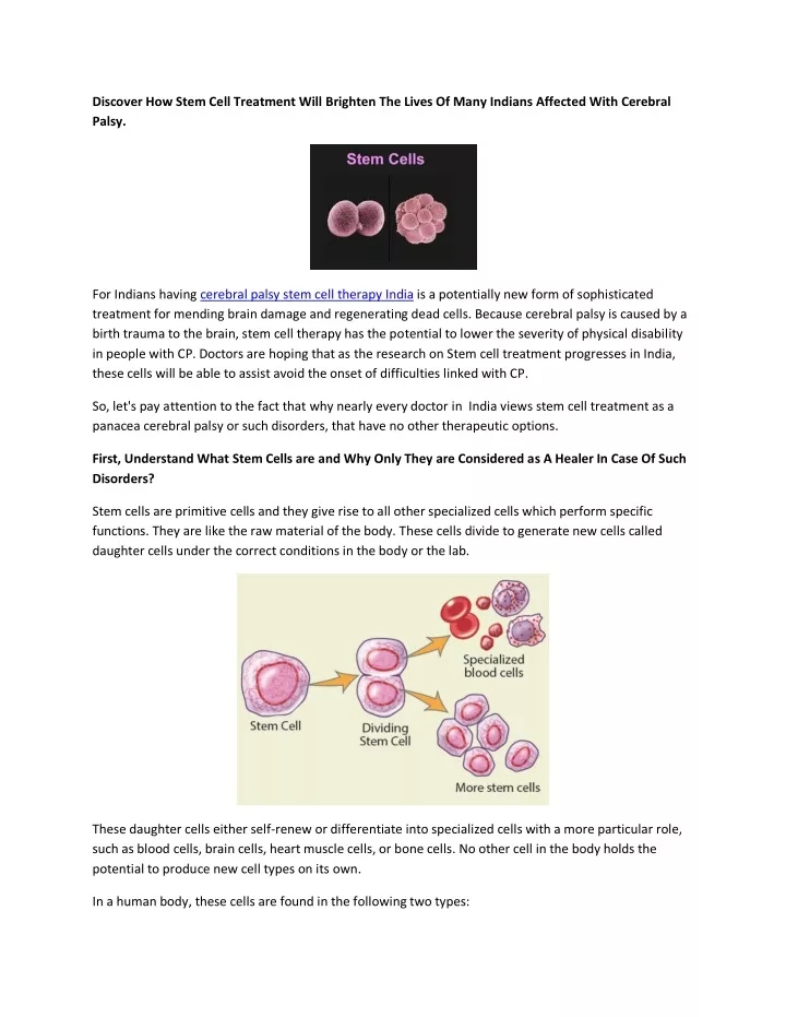 discover how stem cell treatment will brighten