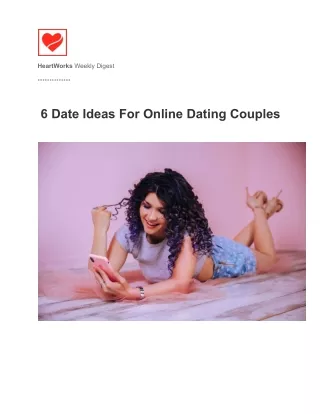 6 Date Ideas For Online Dating Couples
